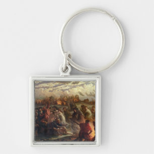 Walpurghis natt, 1862 fyrkantig silverfärgad nyckelring