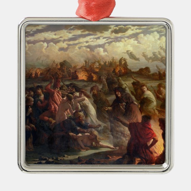 Walpurghis natt, 1862 julgransprydnad metall (Framsidan)
