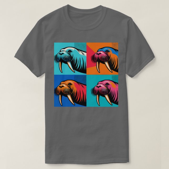 Walrus Art Trendig Marine Life T Shirt (Design framsida)