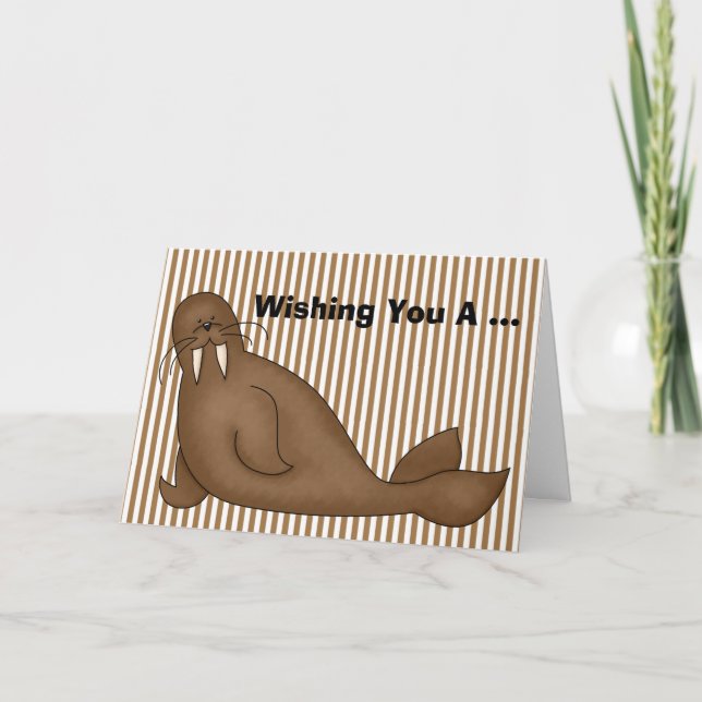 Walrus Birthday-kort Kort (Framsida)