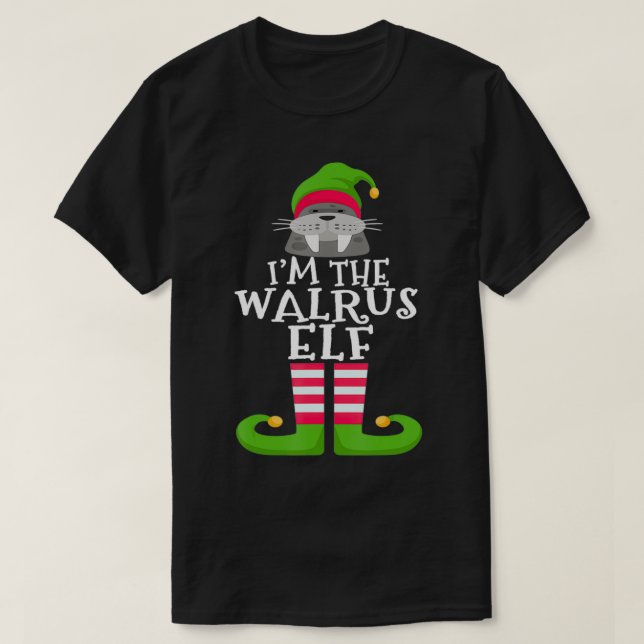 Walrus Elf Animal Lover's Family Matching Christma T Shirt (Design framsida)