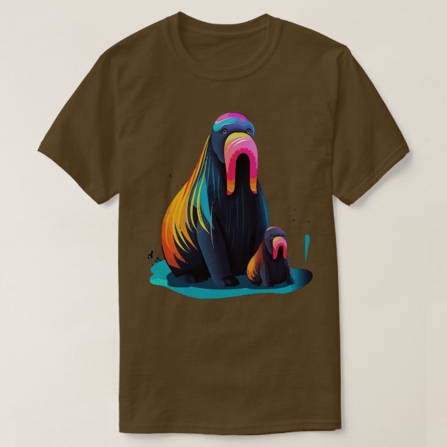 Walrus Fars dag T Shirt (Design framsida)