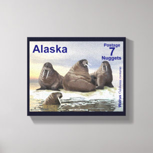 Walrus - Four Brothers - Alaska Postage Canvastryck