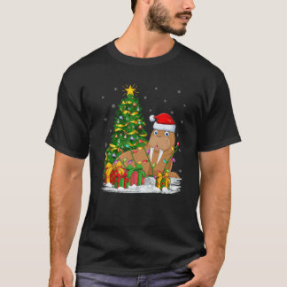 Walrus Lover Xmas Family Matching Santa Walrus Chr T Shirt