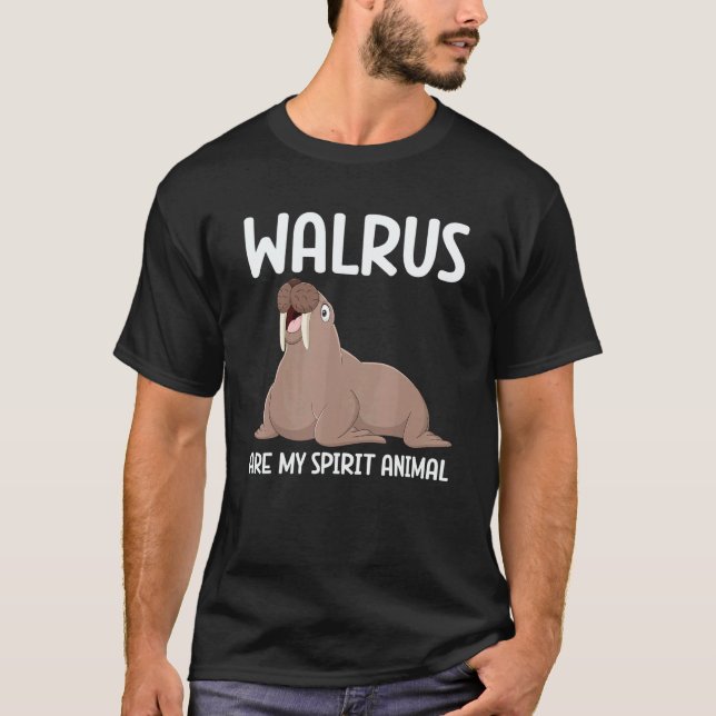 Walrus Mammal Animals Walrus  Seal Animal T Shirt (Framsida)