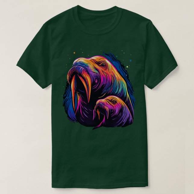 Walrus Mors dag T Shirt (Design framsida)