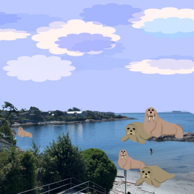 Walrus och Sea Lejon Ocean Jigszle Puzzle Pussel (Skapare uppladdad)
