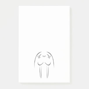 Walrus Outline Post-it Block