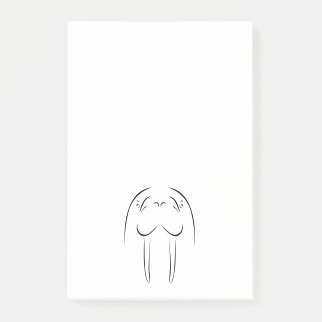 Walrus Outline Post-it Block (Framsida)