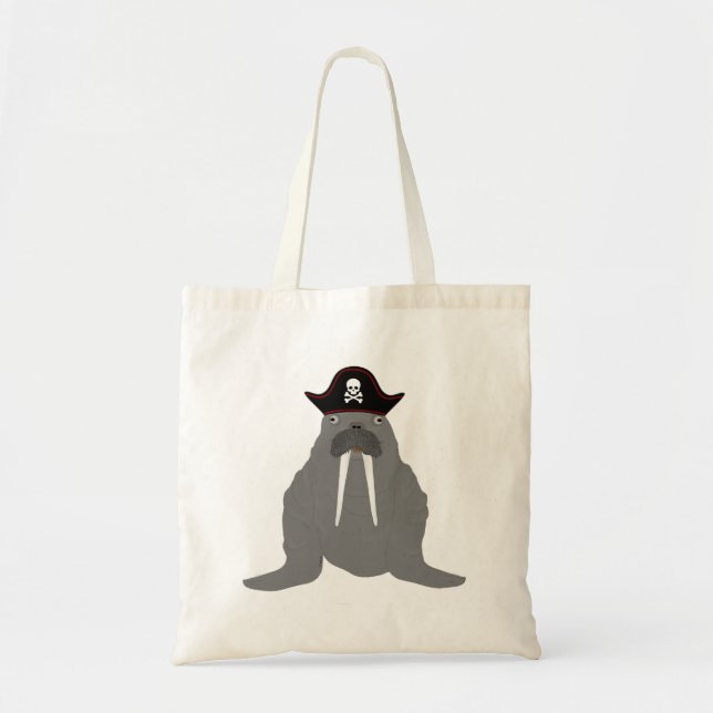 Walrus Pirat Tote Bag Tygkasse (Framsidan)