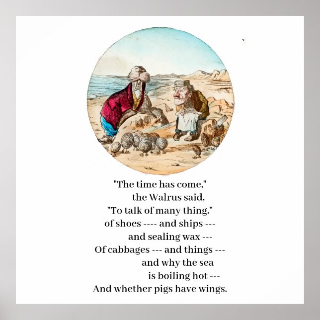 Walrus sa till Carpenter Poster (Framsidan)