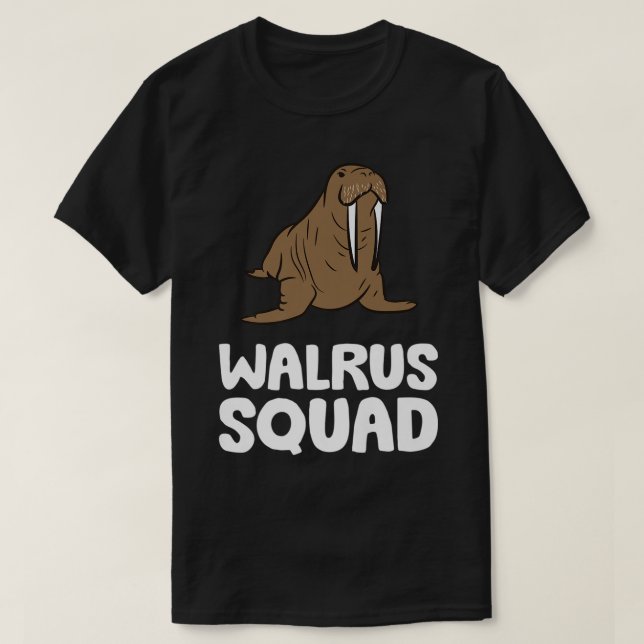 Walrus Squad Ocean Animal Funny Walrus Squad Premi T Shirt (Design framsida)