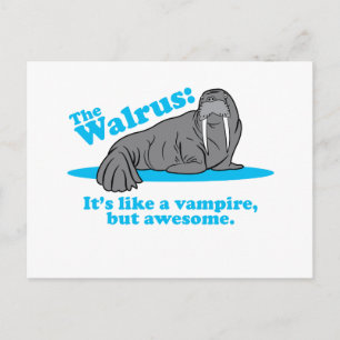Walrus Vampire Vykort