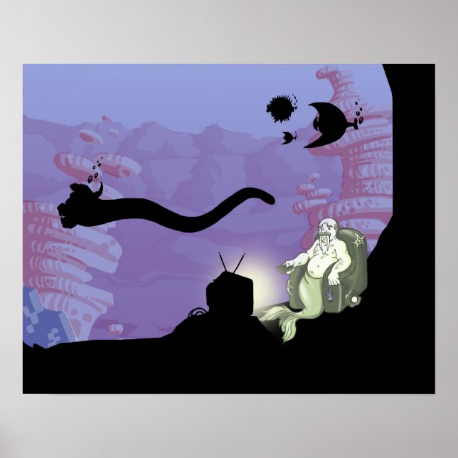 Walrus Watching TV Poster (Framsidan)