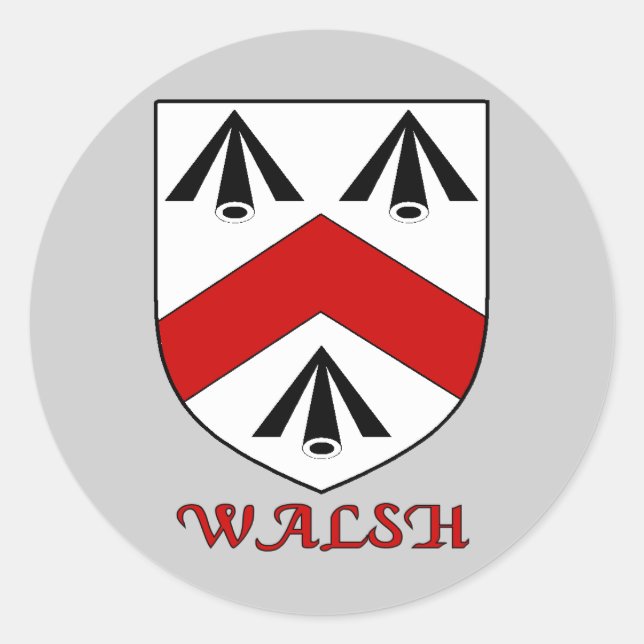 Walsh Falimy Shield Sticker Runt Klistermärke (Framsida)