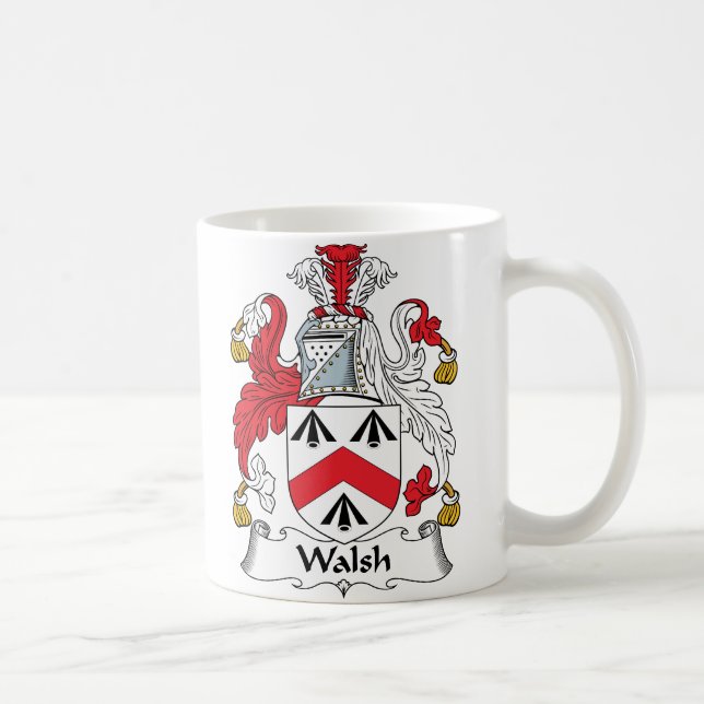 Walsh familjvapensköld kaffemugg (Höger)