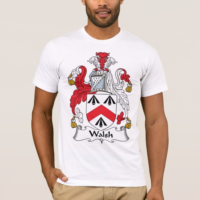 Walsh familjvapensköld t shirt (Framsida)