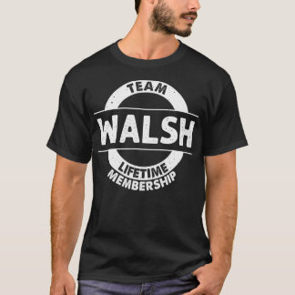 WALSH Gift Funny Surname Family Träd Birthday Reun T Shirt