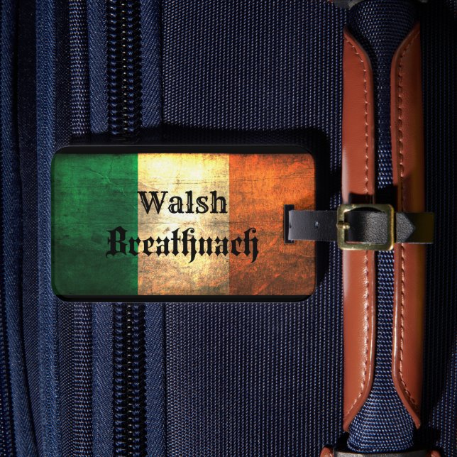 Walsh Irish Flagga Bagagebricka (Framsida Insitu 4)