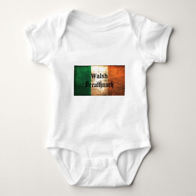 Walsh Irish Flagga T-shirt (Framsida)