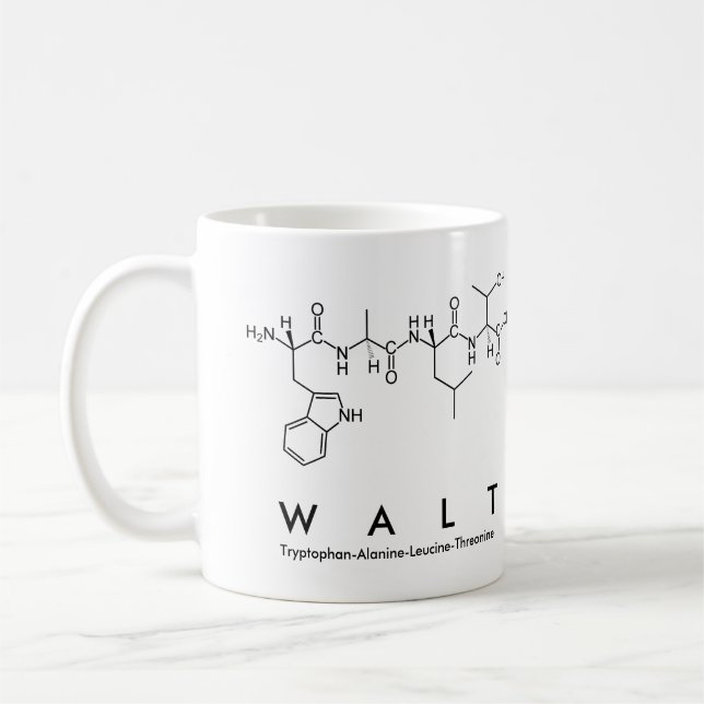 Walt peptide namn mugg (Vänster)