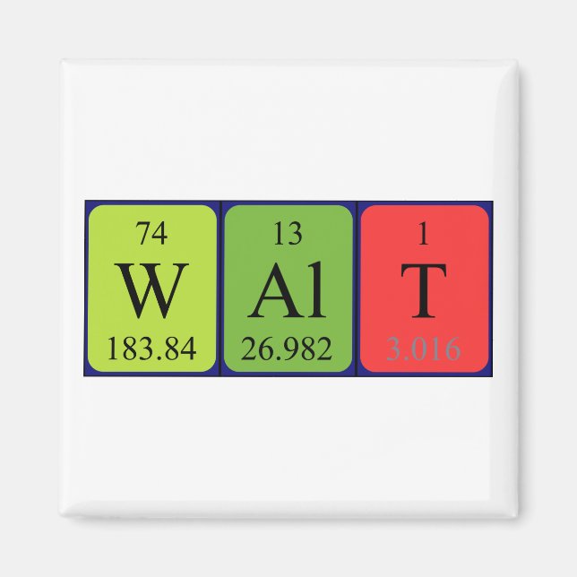 Walt Periodisk magnet bord namn (Framsidan)