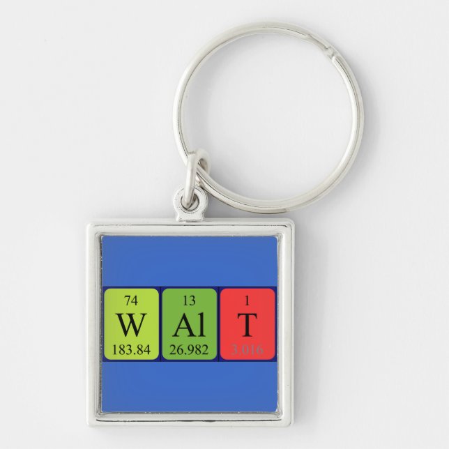 Walt Periodisk nyckelring bord namn (Framsidan)