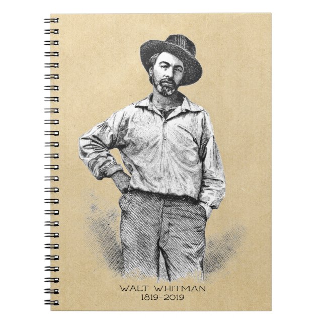 Walt Whitman Bicentennial Birthday Anteckningsbok (Framsidan)