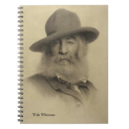 Walt Whitman - Bra Grått Poet Anteckningsbok Med Spiral