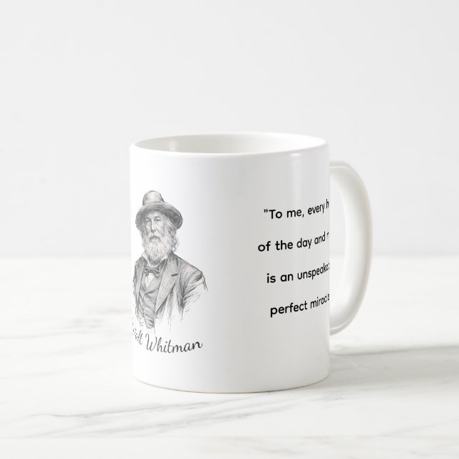 Walt Whitman-citat för livet Kaffemugg (Framsida höger)