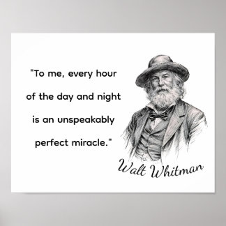 Walt Whitman-citat för livet Poster