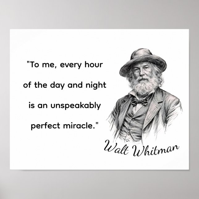 Walt Whitman-citat för livet Poster (Framsidan)