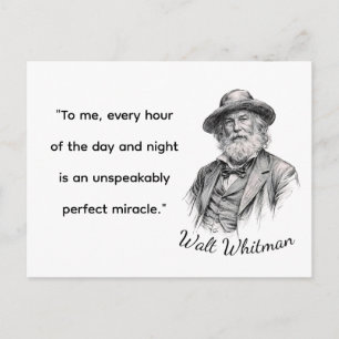 Walt Whitman-citat för livet Vykort