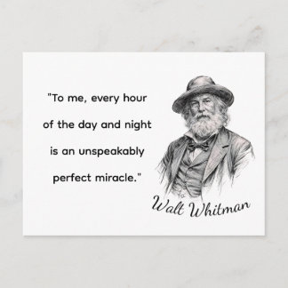 Walt Whitman-citat för livet Vykort