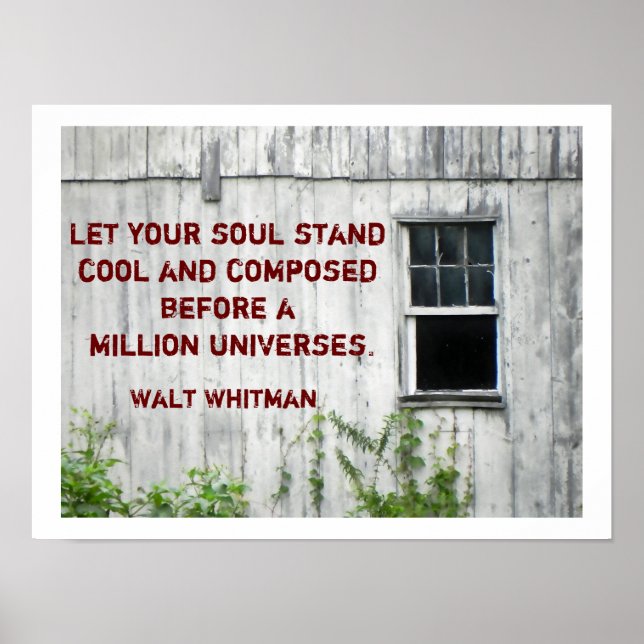 Walt Whitman-citat - poster (Framsidan)