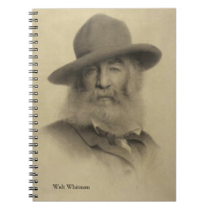 Walt Whitman - den bra grå färgpoeten Anteckningsbok Med Spiral
