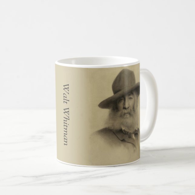 Walt Whitman den bra grå färgpoeten Kaffemugg (Framsida höger)