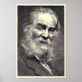 Walt Whitman Engrave, 52 år Poster