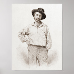 Walt Whitman Engrave Poster