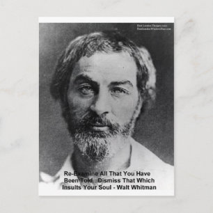 Walt Whitman "Förolämpa Själ" Citat Gåvor & Kort