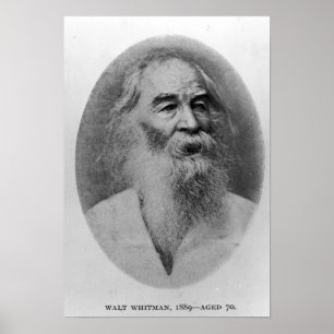 Walt Whitman, fotograferad 1889 Poster
