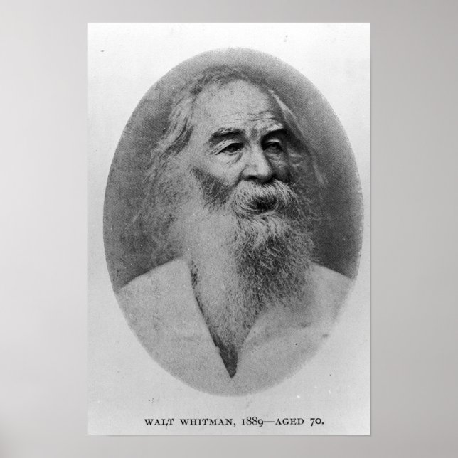 Walt Whitman, fotograferad 1889 Poster (Framsidan)