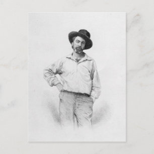 Walt Whitman, frontespis till 'Leaves of Vykort