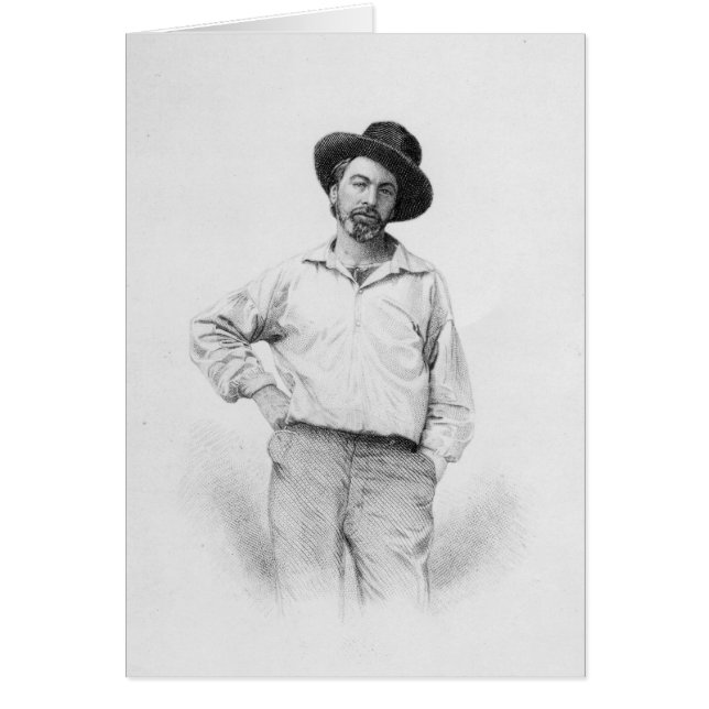 Walt Whitman, frontispiece mot Löv av Hälsningskort (Framsidan)