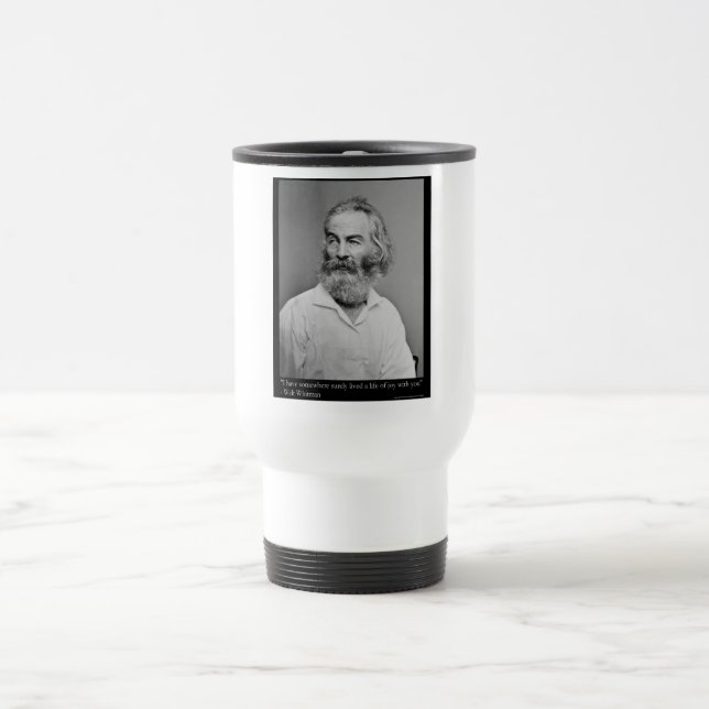 Walt Whitman Glädje Med Dig Kärlek Citat Muggar T- (Center)