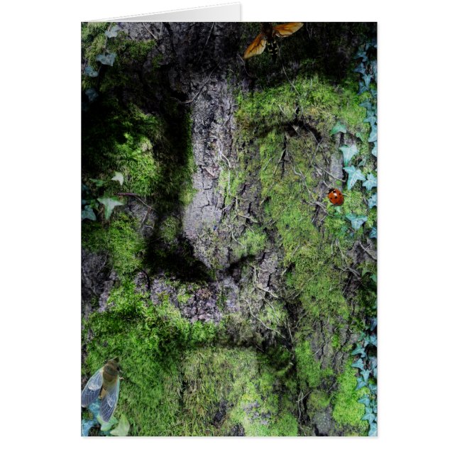 "Walt Whitman: Grönt Man" Hälsningskort (Framsidan)