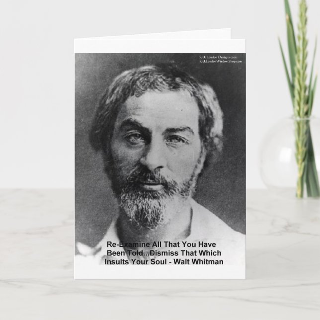 Walt Whitman "Insult the Soul", offertpresentation Kort (Framsida)