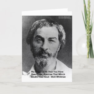 Walt Whitman "Insult the Soul", offertpresentation Kort