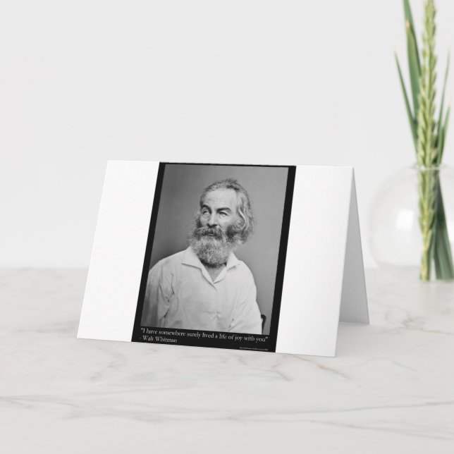 Walt Whitman Joy med er Kärlek Citat Mugg Tees osv Kort (Framsida)