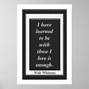 Walt Whitman - konst poster
